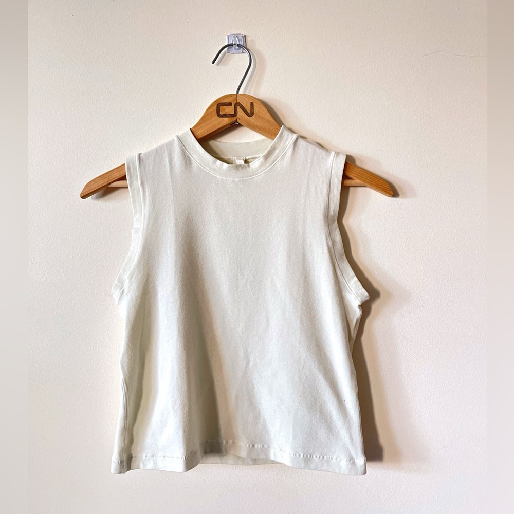 SKIMS Cotton Jersey Mock Neck Tank – Size L